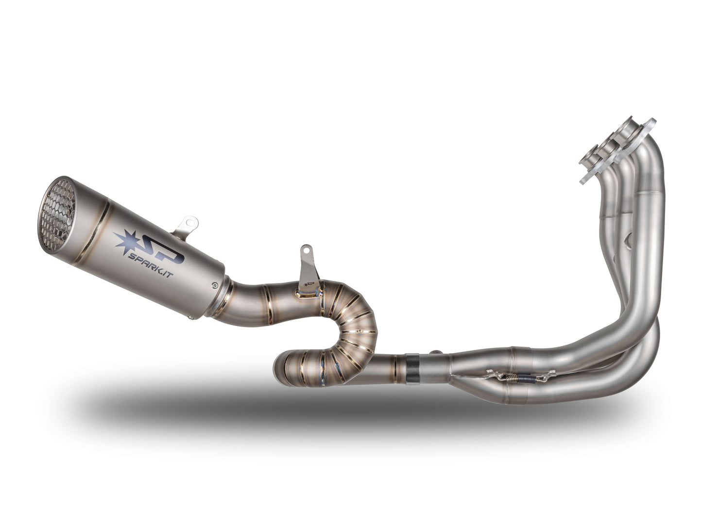 SPARK GTR0501+GTR8502 Triumph Street Triple 765 R / RS / Moto2 Edition (2023+) Titanium Full Exhaust System "Grid-O" (racing)