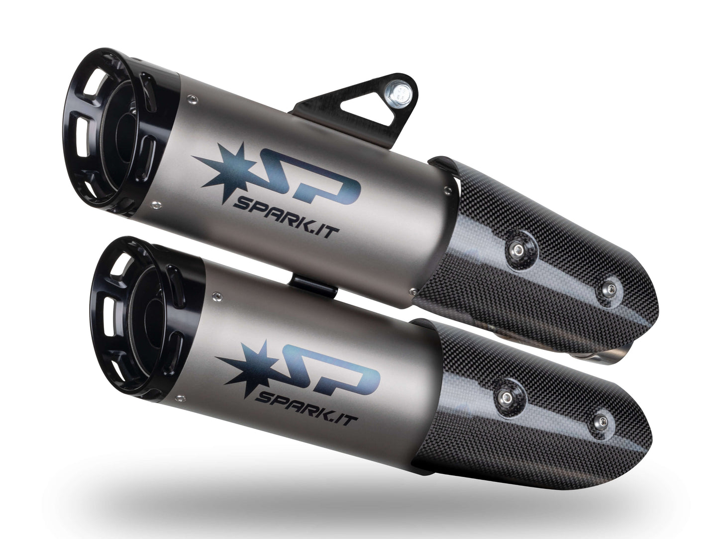 SPARK GTR0104 Triumph Speed Triple 1200RR / 1200RS (2021+) Titanium Slip-on Exhaust "Dyno" (EU Homologated; black end caps)