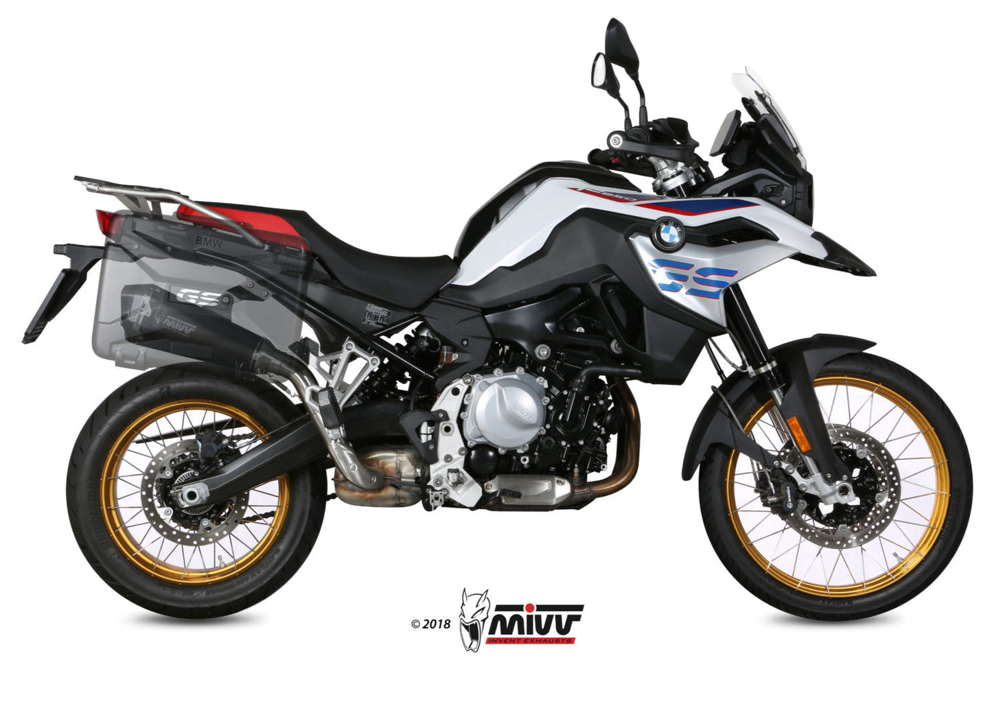 MIVV B.033 BMW F 850 GS (2018+) Slip-on Exhaust "Delta Race" (black; approved) – Accessories in the 2WheelsHero Motorcycle Aftermarket Accessories and Parts Online Shop