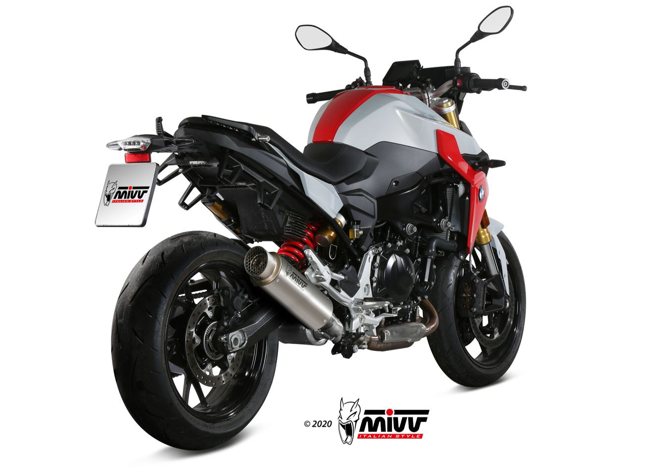 MIVV B.038 BMW F 900 R (2020+) Slip-on Exhaust "GP Pro" (titanium; approved) – Accessories in the 2WheelsHero Motorcycle Aftermarket Accessories and Parts Online Shop