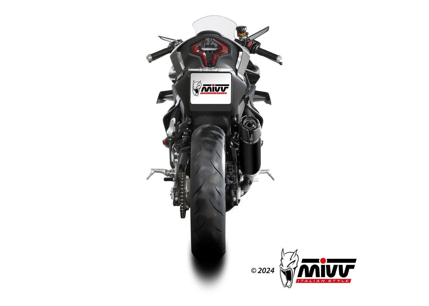 MIVV CF.008 CF MOTO 450SR ( 2023+ ) Slip-on Exhaust "AK-1" (black + carbon cap; approved) – Accessories in the 2WheelsHero Motorcycle Aftermarket Accessories and Parts Online Shop