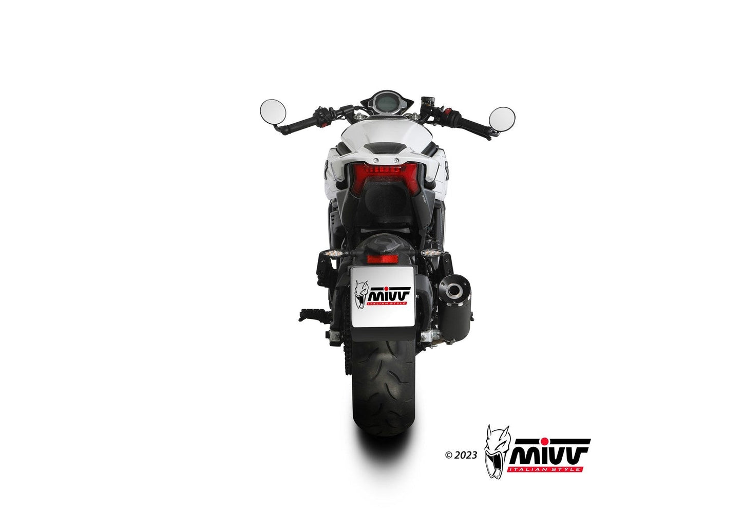 MIVV CF.003 CF MOTO 700CL-X ( 2023+ ) Slip-on Exhaust "HR-1" (black + aluminium back; approved) – Accessories in the 2WheelsHero Motorcycle Aftermarket Accessories and Parts Online Shop