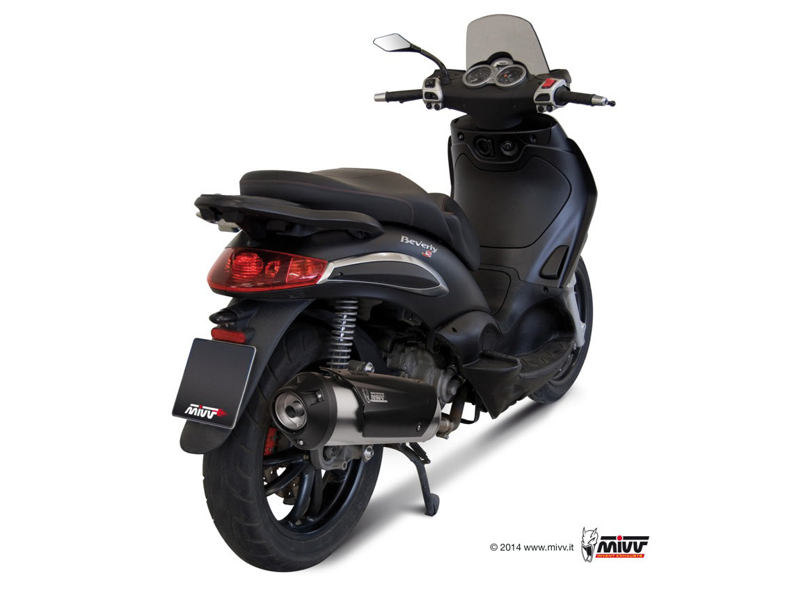 MIVV C.PG.0015 PIAGGIO BEVERLY 250 / Tourer 250 / 300 ( 2004 / 10 ) Full System(Kat) Exhaust "Urban" (stainless steel; approved) – Accessories in the 2WheelsHero Motorcycle Aftermarket Accessories and Parts Online Shop