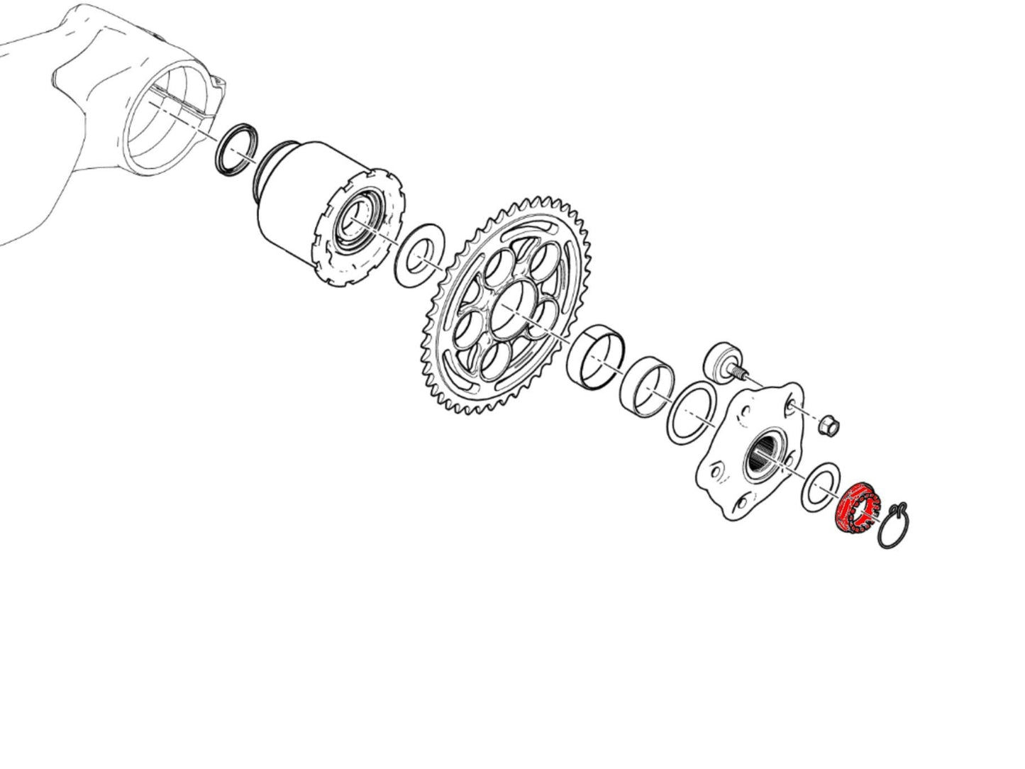 DA381 - CNC RACING Ducati Rear Wheel Nut (left) – Accessories in the Motodeal Motorcycle Aftermarket Accessories and Parts Online Shop