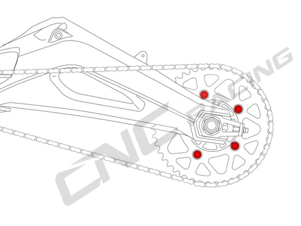 DA386 - CNC RACING Ducati Hypermotard / Streetfighter Rear Sprocket Nuts (M10x1.0) – Accessories in the Motodeal Motorcycle Aftermarket Accessories and Parts Online Shop