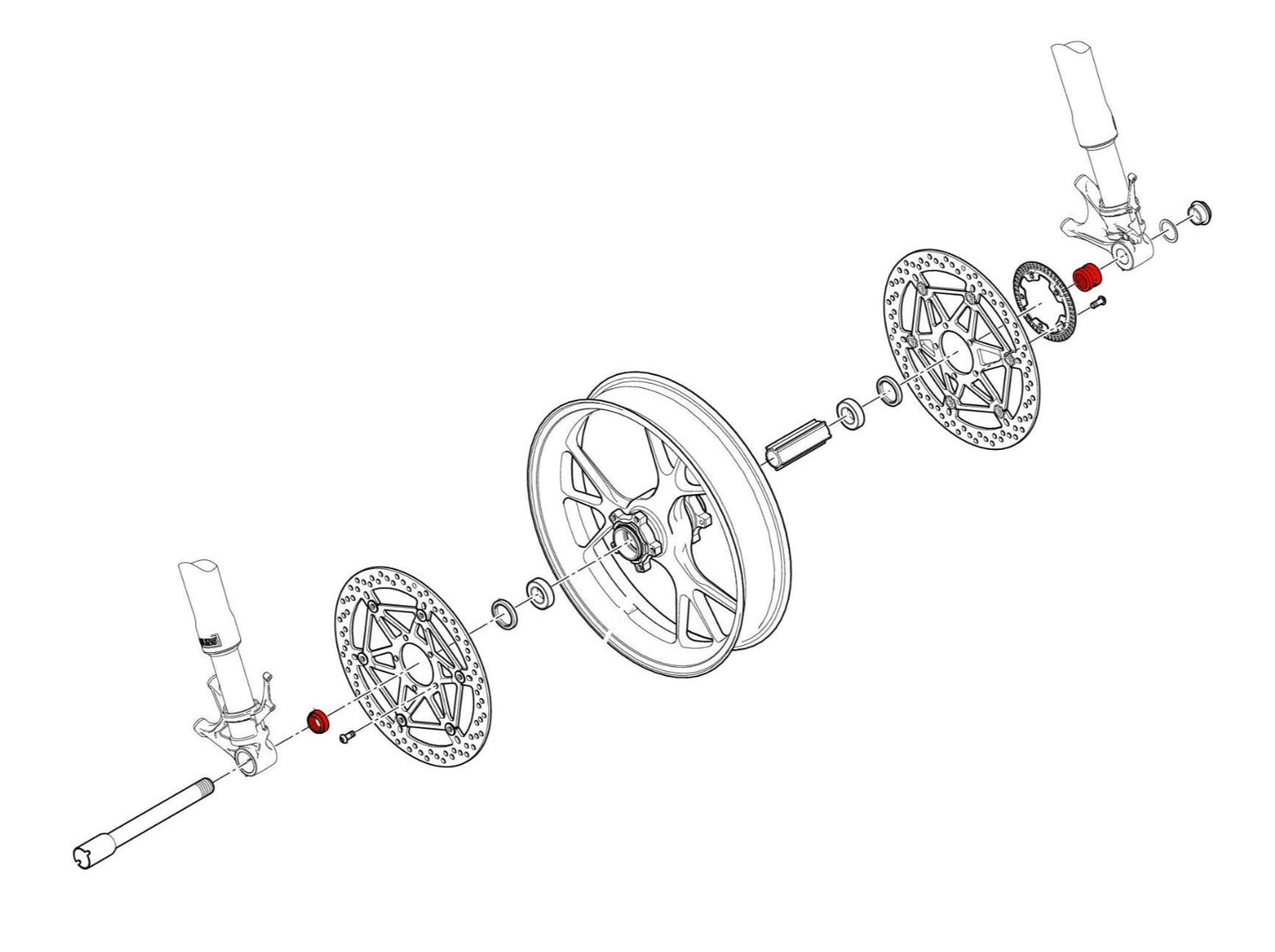 DAA50 - CNC RACING Ducati Front Wheel Bushings Kit – Accessories in the Motodeal Motorcycle Aftermarket Accessories and Parts Online Shop
