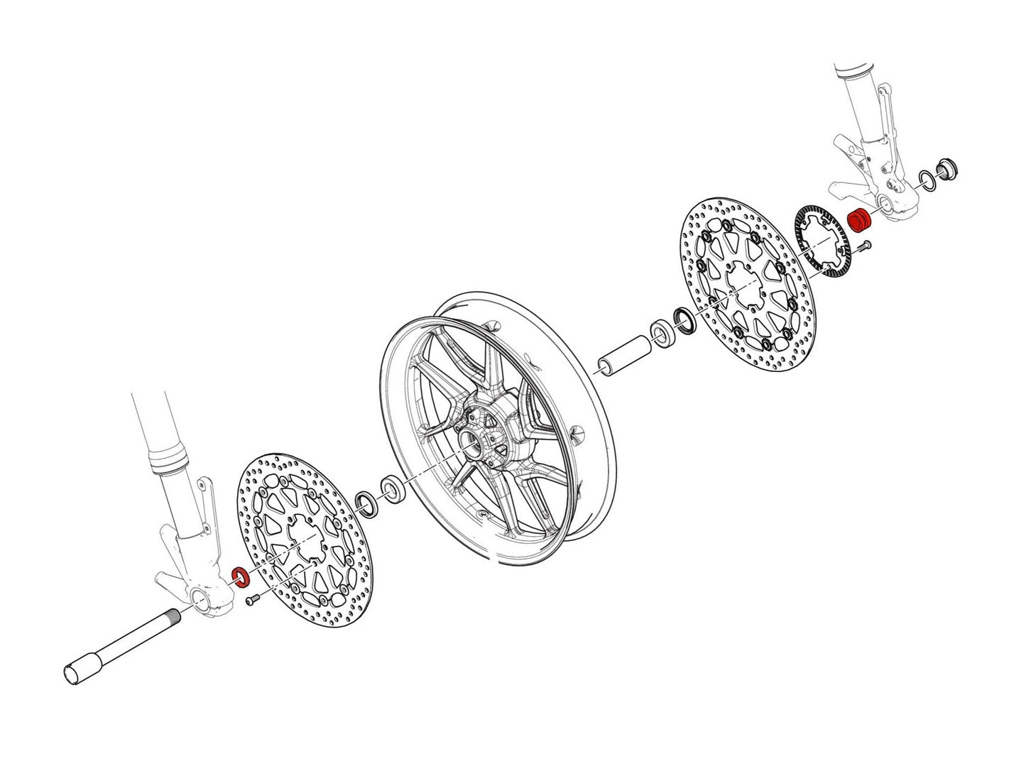 DAA51 - CNC RACING Ducati Front Wheel Bushings Kit – Accessories in the Motodeal Motorcycle Aftermarket Accessories and Parts Online Shop