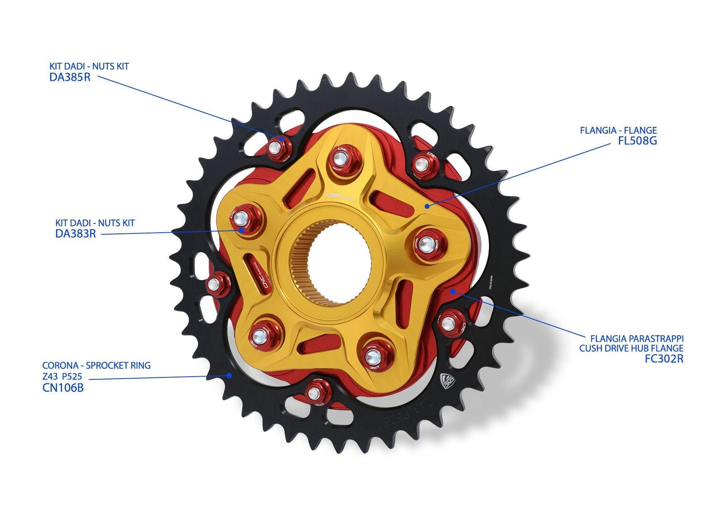 CNC RACING FC302 MV Agusta Cush Drive Hub Flange – Accessories in the Motodeal Motorcycle Aftermarket Accessories and Parts Online Shop