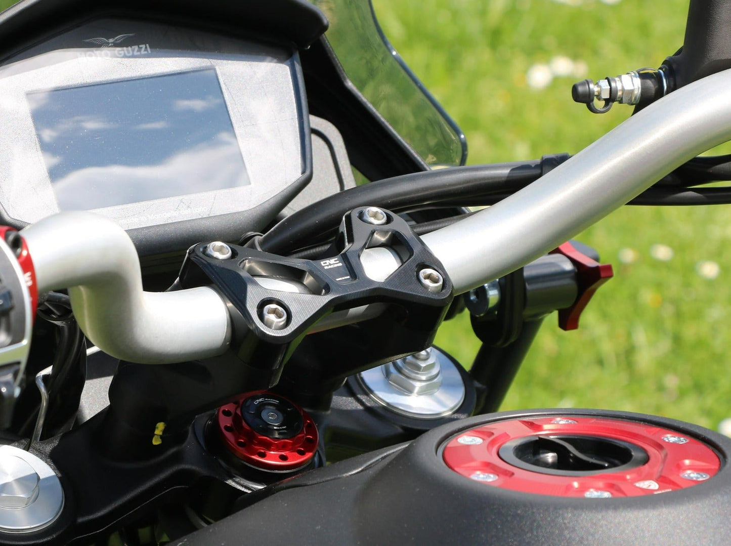 GH101 - CNC RACING Moto Guzzi (2019+) Steering Stem Top Plate Nut – Accessories in the Motodeal Motorcycle Aftermarket Accessories and Parts Online Shop