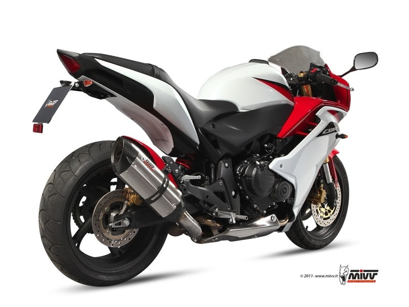 MIVV H.038 HONDA CBR 600 F ( 2011 / 13 ) Slip on Exhaust "Suono" (stainless steel; approved) – Accessories in the 2WheelsHero Motorcycle Aftermarket Accessories and Parts Online Shop