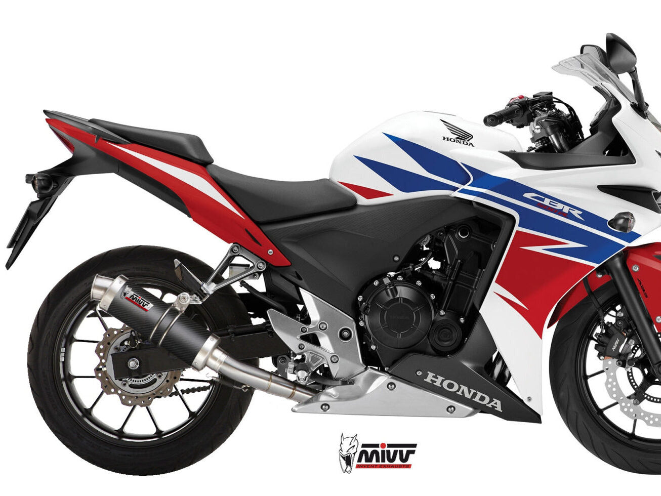 MIVV H.051 HONDA CBR 500R ( 2013 / 15 ) Slip On Exhaust "GP" (carbon; approved) – Accessories in the 2WheelsHero Motorcycle Aftermarket Accessories and Parts Online Shop