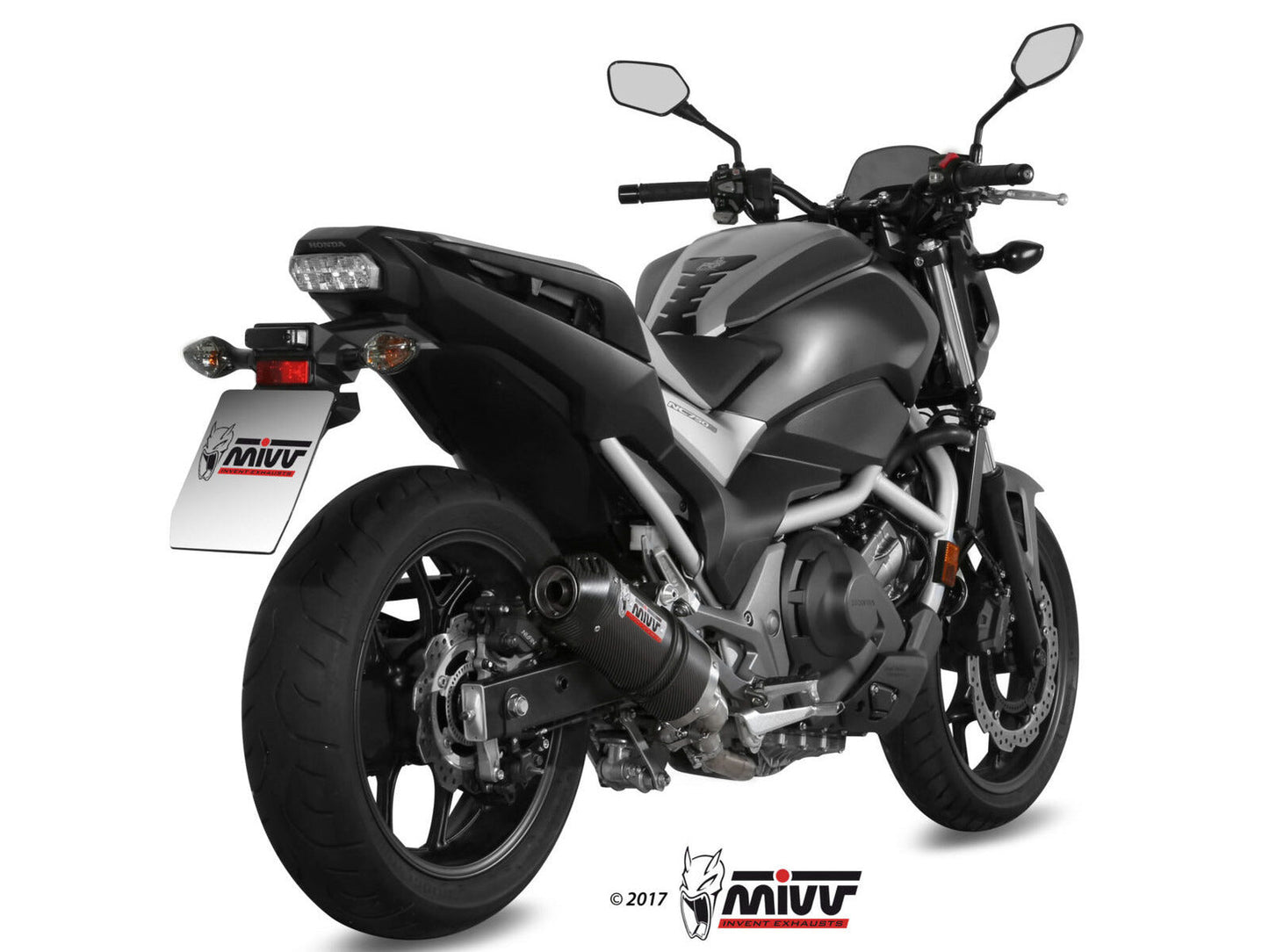 MIVV H.065 HONDA NC S / X 750 ( 2016 / 22 ) Slip on Exhaust "Oval" (carbon + cap; approved) – Accessories in the 2WheelsHero Motorcycle Aftermarket Accessories and Parts Online Shop