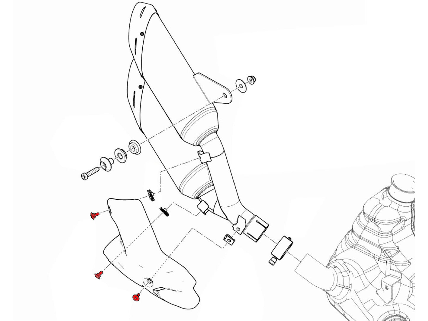 CNC RACING KV329 Ducati Monster 950 / 937 (2021+) Exhaust Silencer Heat Guard Screws – Accessories in the Motodeal Motorcycle Aftermarket Accessories and Parts Online Shop