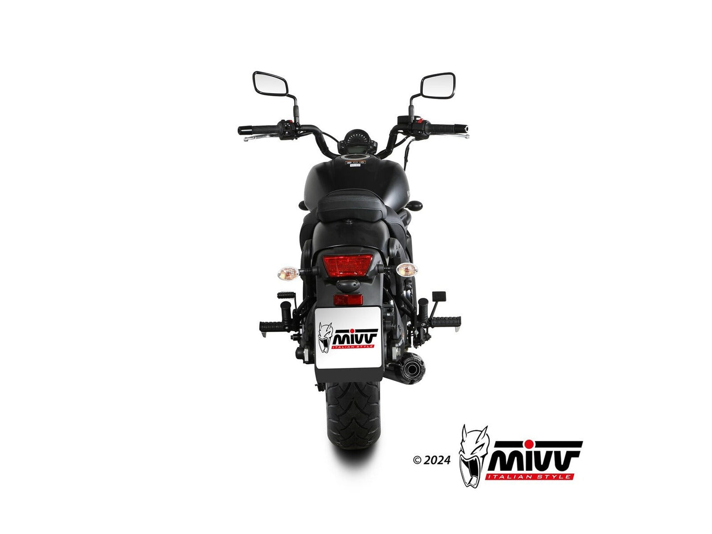 MIVV K.060 KAWASAKI VULCAN S ( 2017 / 23 ) Full System Exhaust "HR-1" (black + long carbon back; not approved) – Accessories in the 2WheelsHero Motorcycle Aftermarket Accessories and Parts Online Shop