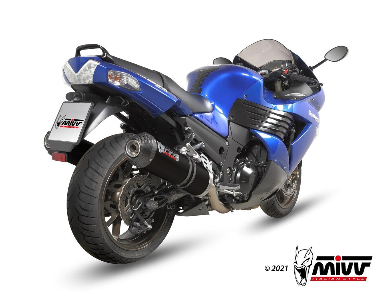MIVV K.023 KAWASAKI ZZR 1400 ( 2006 - 07 ) Dual Slip On Exhaust "Oval" (black + carbon cap; approved) – Accessories in the 2WheelsHero Motorcycle Aftermarket Accessories and Parts Online Shop