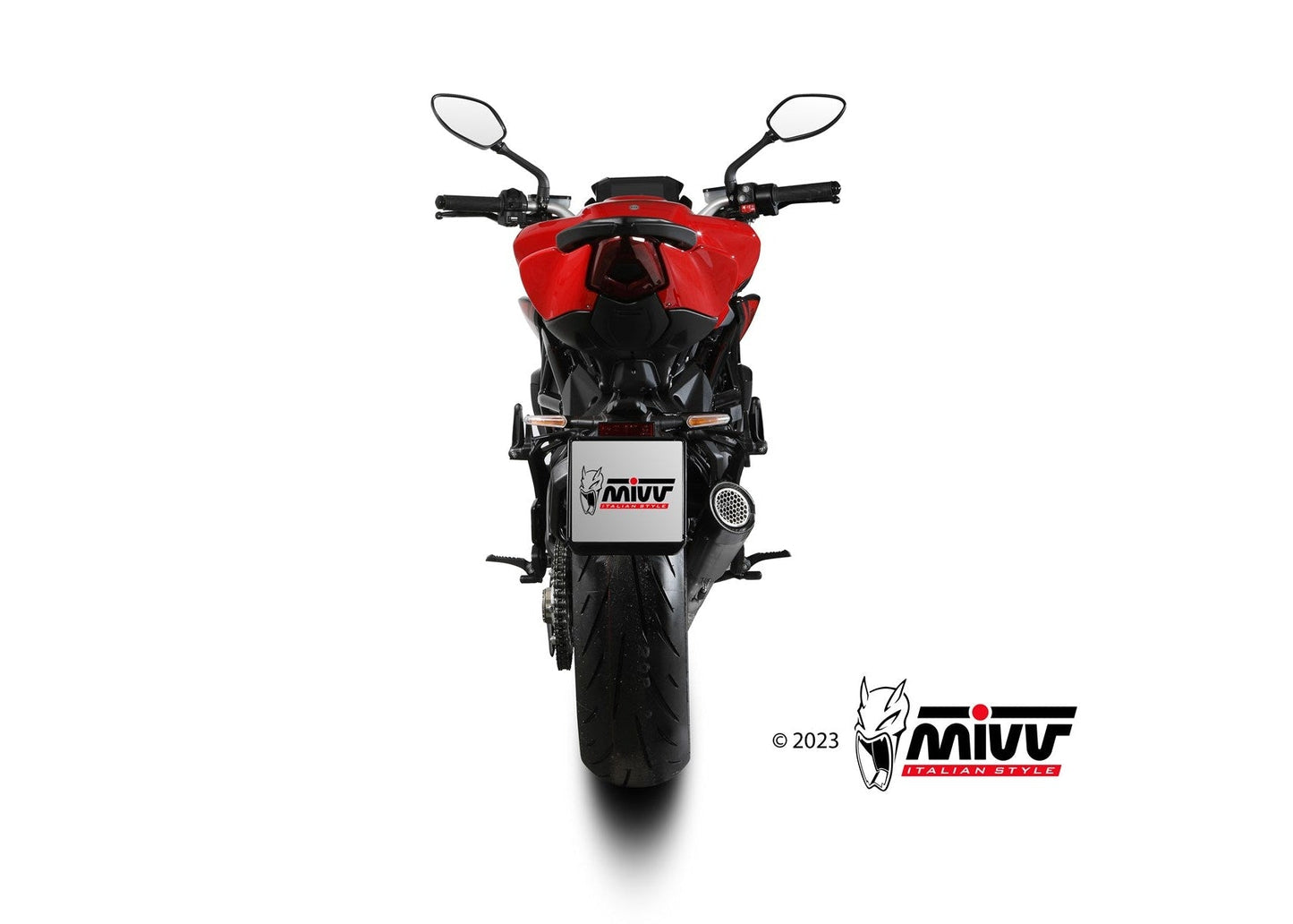 MIVV V.004 MV AGUSTA BRUTALE 800 / RR (2017+) Slip-on Exhaust "X-M5" (black; not approved) – Accessories in the 2WheelsHero Motorcycle Aftermarket Accessories and Parts Online Shop
