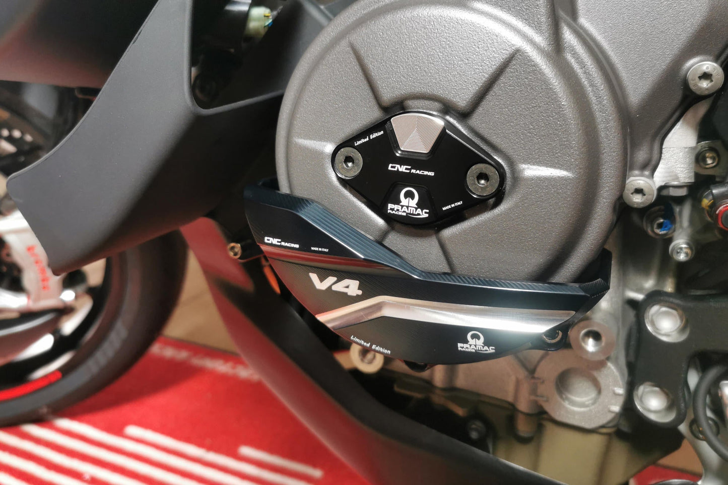 PR319PR - CNC RACING Ducati Multistrada V4 (2021+) Generator Cover Protector (Pramac edition) – Accessories in the Motodeal Motorcycle Aftermarket Accessories and Parts Online Shop