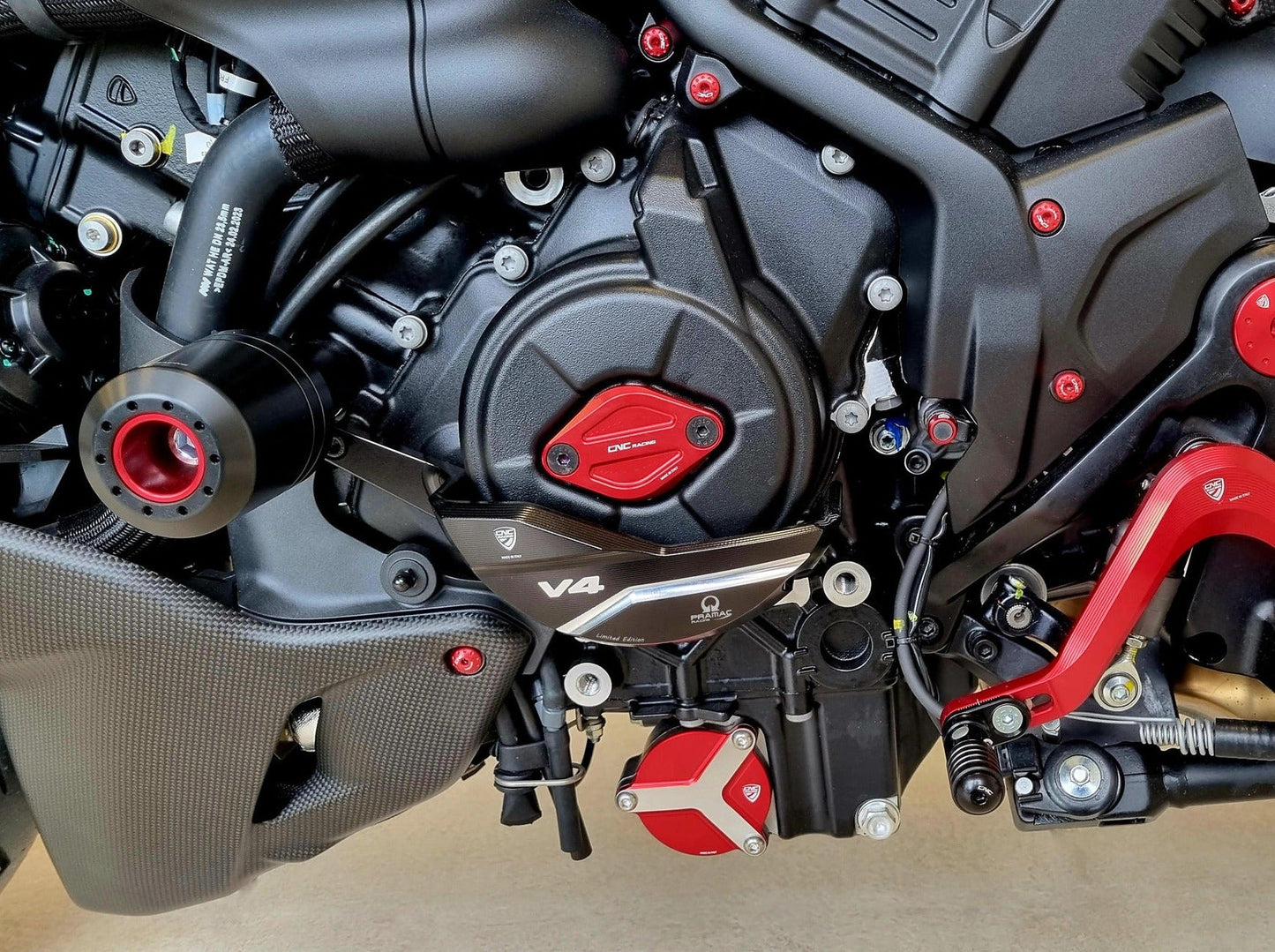 PR328PR - CNC RACING Ducati Diavel V4 (2023+) Generator Cover Protector (Pramac edition) – Accessories in the Motodeal Motorcycle Aftermarket Accessories and Parts Online Shop