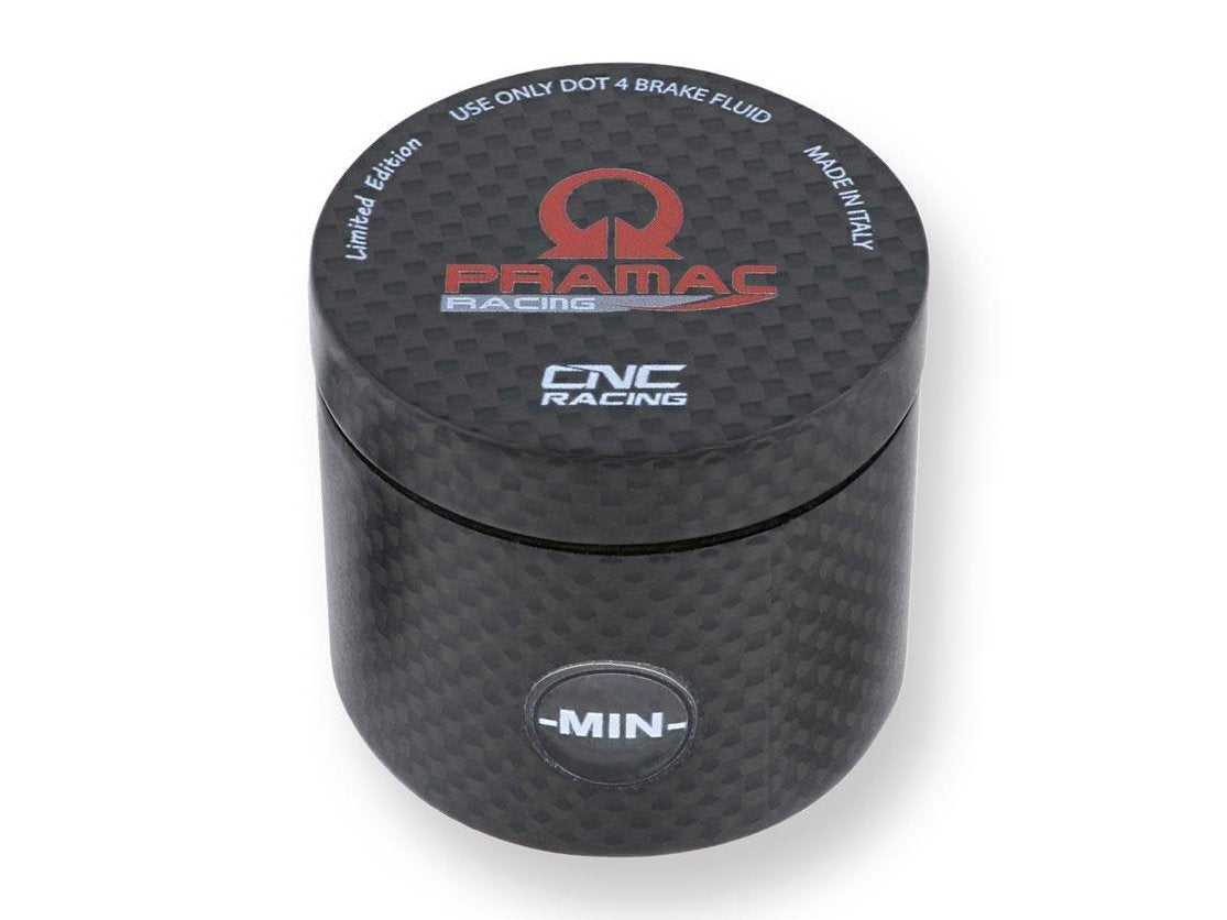 SE801PR - CNC RACING Universal 25 ml Carbon Front Brake Fluid Tank (Pramac Racing Limited Edition) – Accessories in the Motodeal Motorcycle Aftermarket Accessories and Parts Online Shop