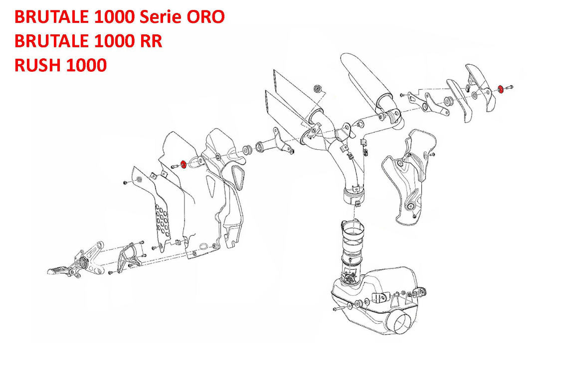 KV452 - CNC RACING MV Agusta Brutale 1000 RR Exhaust Silencer Bracket Collar Screw – Accessories in the Motodeal Motorcycle Aftermarket Accessories and Parts Online Shop