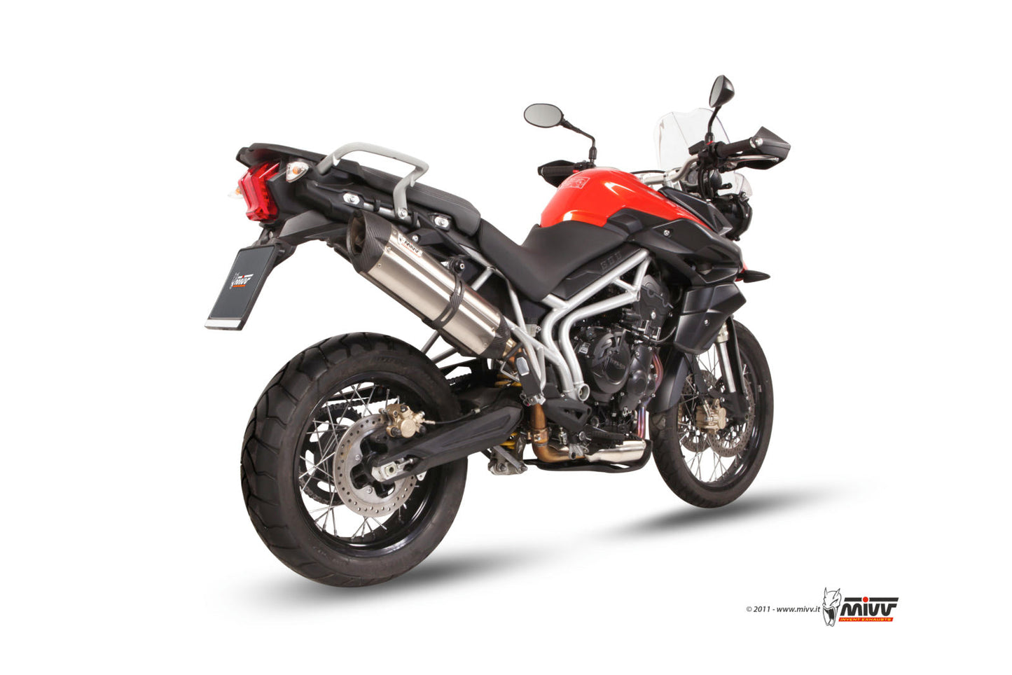 MIVV T.011 TRIUMPH TIGER 800 XC / XR / XRx / XCx / XRT / XCA ( 2011 / 16 ) Slip-on Exhaust "Suono" ( stainless steel; approved) – Accessories in the 2WheelsHero Motorcycle Aftermarket Accessories and Parts Online Shop