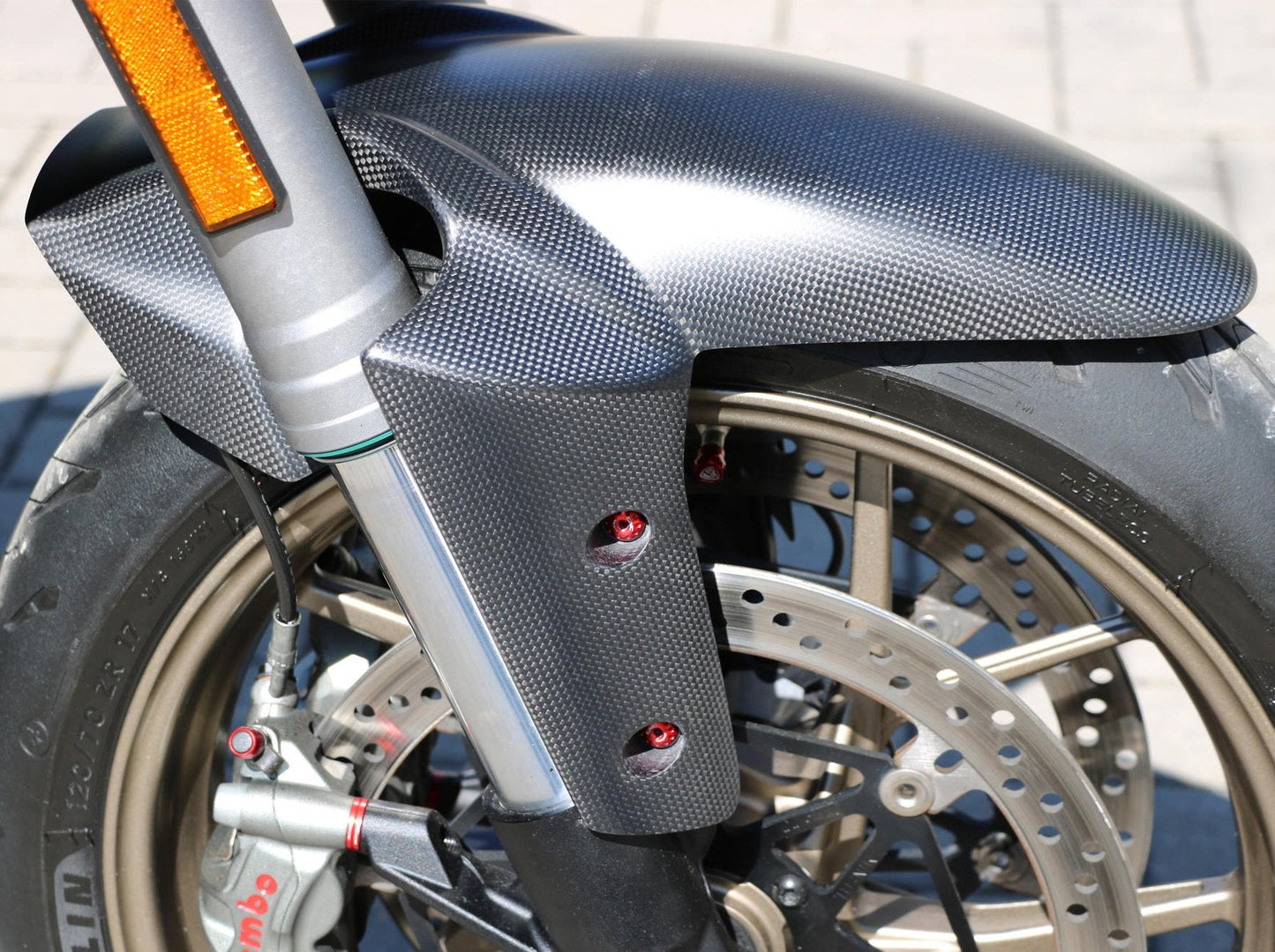 ZA517 - CNC RACING Ducati Multistrada 1260/1200 Carbon Front Mudguard – Accessories in the Motodeal Motorcycle Aftermarket Accessories and Parts Online Shop