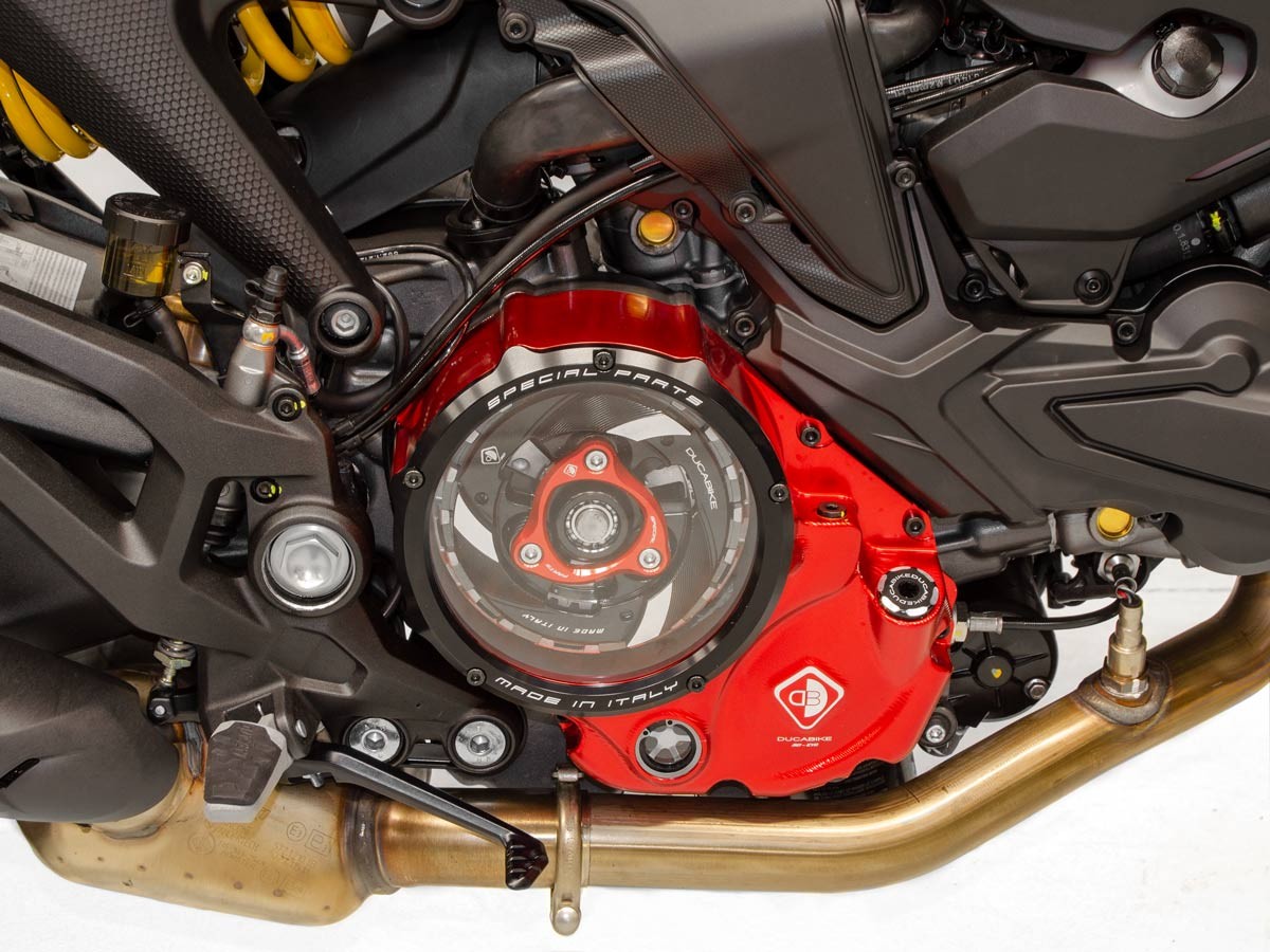 CCDV10 - DUCABIKE Ducati Oil Bath Clear Clutch Cover "3D Evo" – Accessories in the Motodeal Motorcycle Aftermarket Accessories and Parts Online Shop