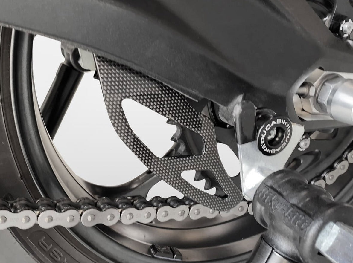 CRB93L - DBK Triumph Street Triple 765 S / R / RS (2017+) Glossy Carbon Chain Guard – Accessories in the Motodeal Motorcycle Aftermarket Accessories and Parts Online Shop