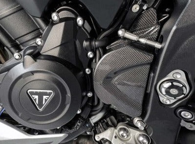 CRB94L - DBK Triumph Street Triple 765 S / R / RS (2017+) Glossy Carbon Sprocket Cover – Accessories in the Motodeal Motorcycle Aftermarket Accessories and Parts Online Shop