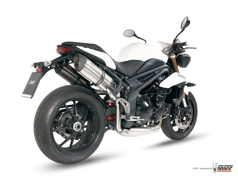 MIVV AT.012 TRIUMPH SPEED TRIPLE 1050 R / S / RS ( 2011 / 15 ) Dual Slip On High Exhaust "Suono" (stainless steel; approved) – Accessories in the 2WheelsHero Motorcycle Aftermarket Accessories and Parts Online Shop