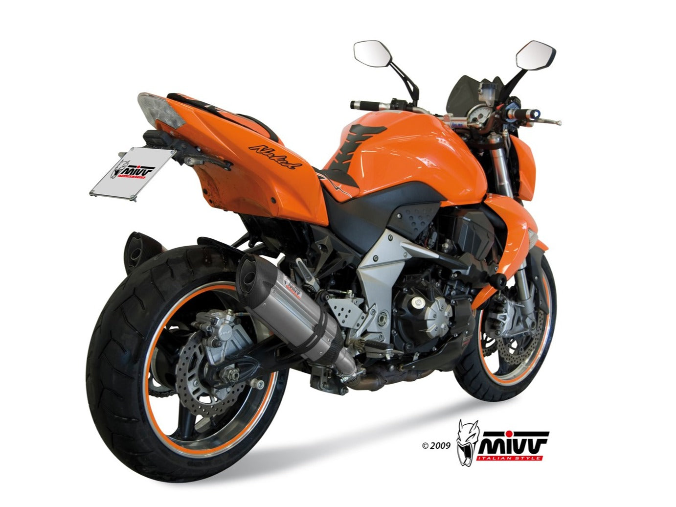 MIVV K.020 KAWASAKI Z 1000 ( 2007 / 09 ) Dual Slip On Exhaust "Suono" (stainless steel; approved) – Accessories in the 2WheelsHero Motorcycle Aftermarket Accessories and Parts Online Shop