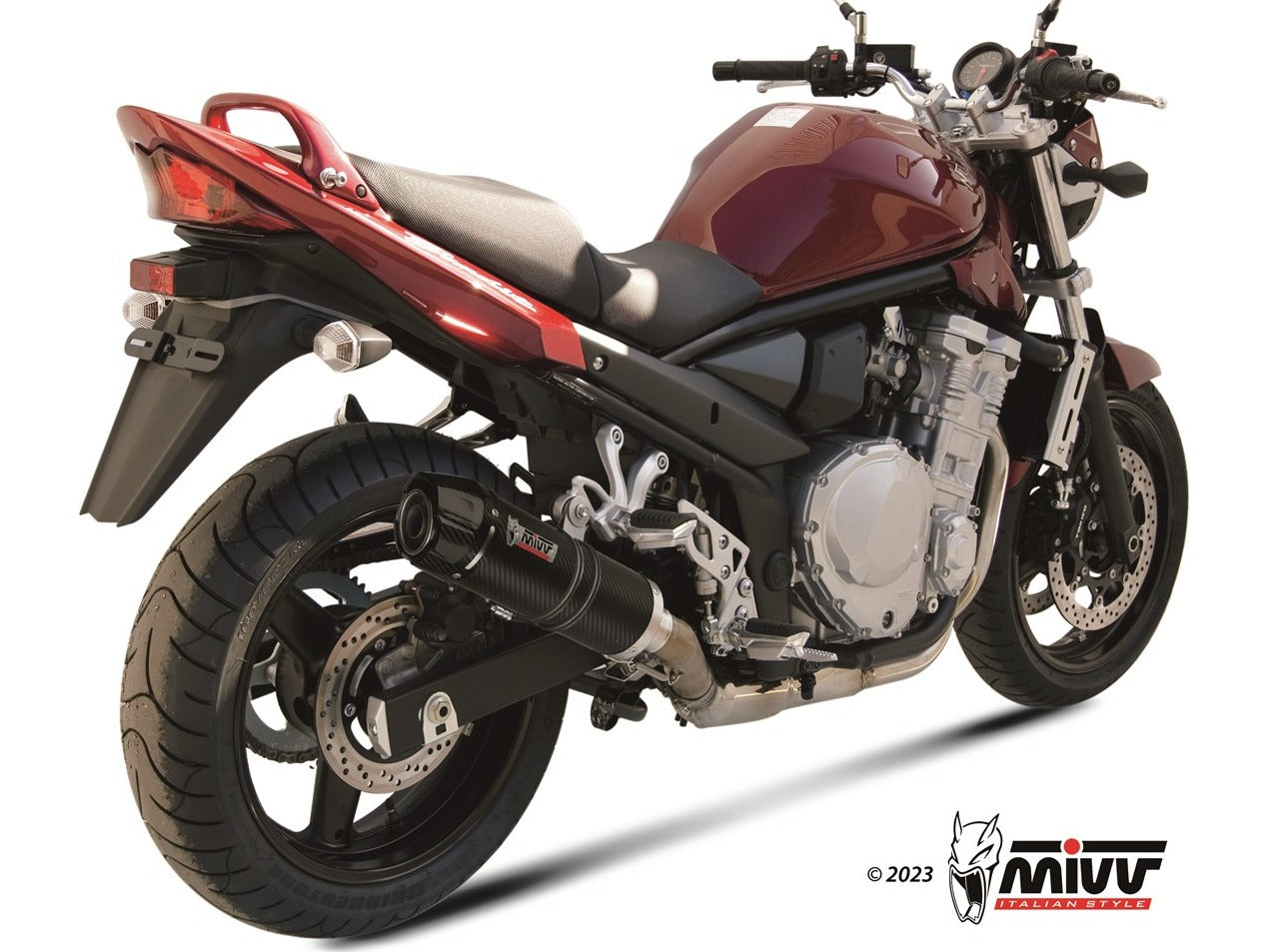 MIVV S.030 SUZUKI GSF 650 Bandit / GSX 650 F ( 2007 / 15 ) Slip-on Exhaust "GP" (carbon + cap; approved) – Accessories in the 2WheelsHero Motorcycle Aftermarket Accessories and Parts Online Shop