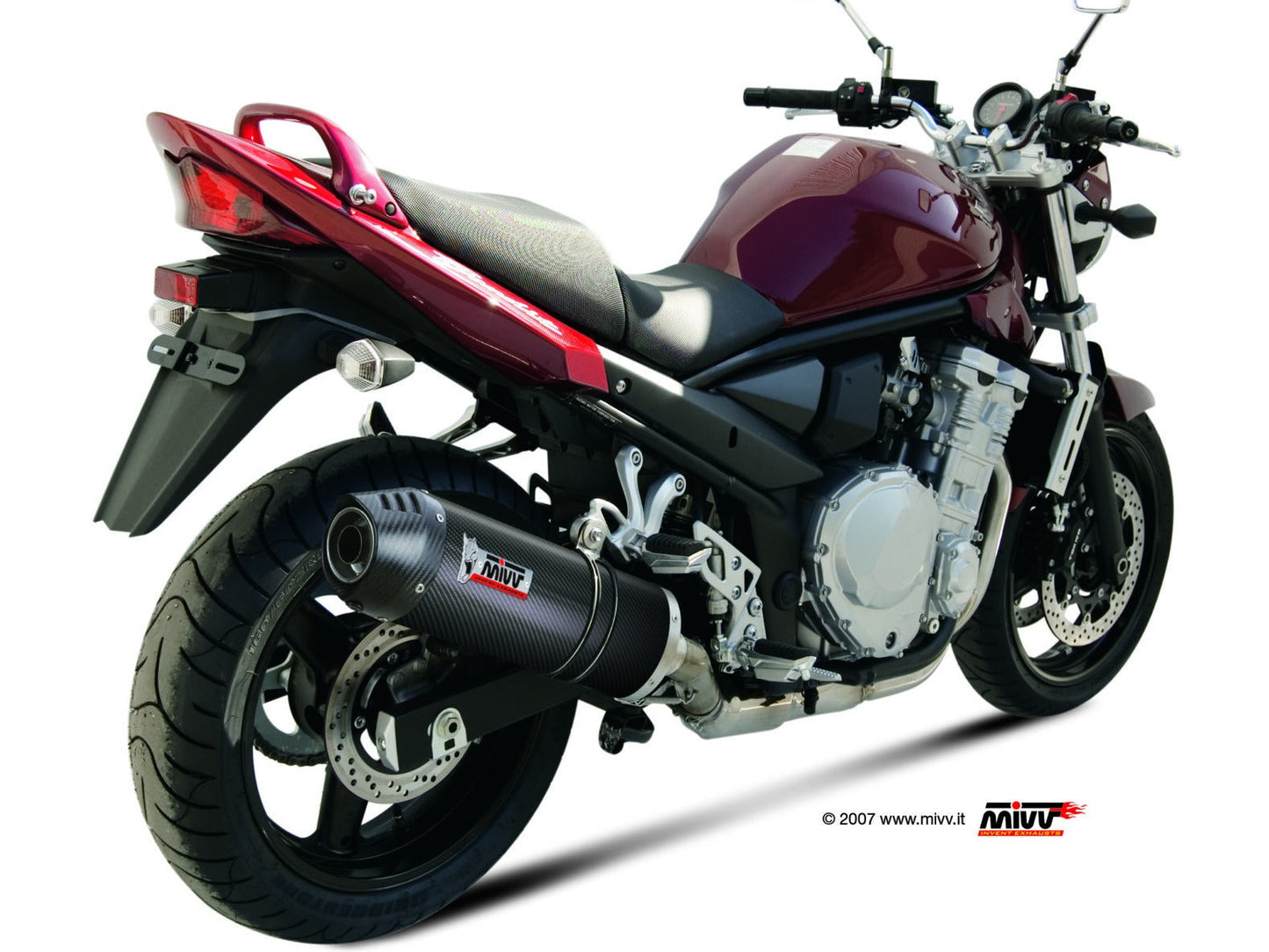 MIVV S.030 SUZUKI GSF 650 Bandit / GSX 650 F ( 2007 / 15 ) Slip-on Exhaust "Oval" (carbon + cap; approved) – Accessories in the 2WheelsHero Motorcycle Aftermarket Accessories and Parts Online Shop