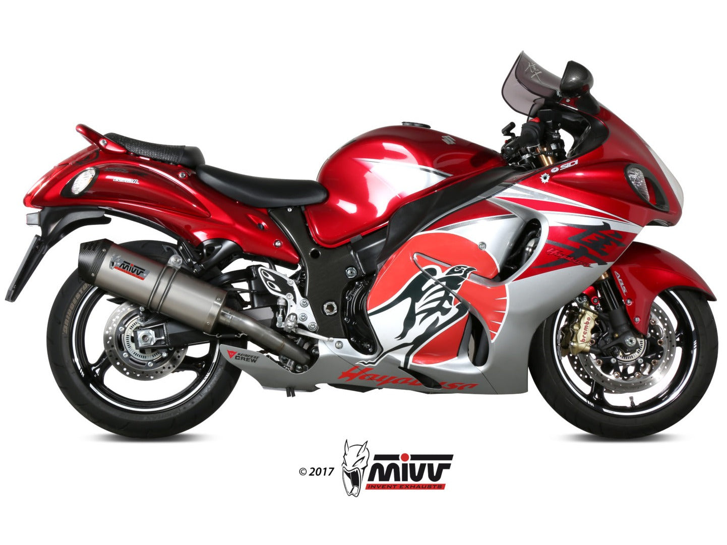 MIVV S.052 SUZUKI GSX-R 1300 Hayabusa ( 2008 / 17 ) Dual Slip-on Exhaust "Oval" (titanium + carbon cap; approved) – Accessories in the 2WheelsHero Motorcycle Aftermarket Accessories and Parts Online Shop