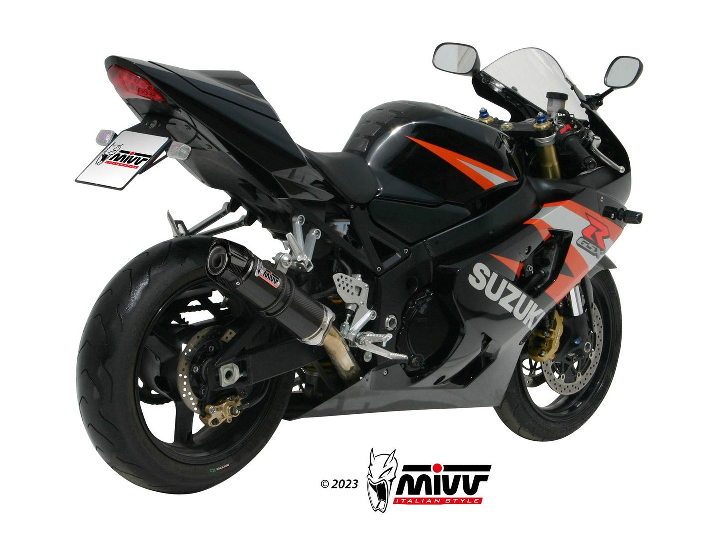 MIVV S.014 SUZUKI GSX-R 600 / 750 ( 2004 - 05 ) Bolt-on Exhaust "GP" (carbon + cap; approved) – Accessories in the 2WheelsHero Motorcycle Aftermarket Accessories and Parts Online Shop