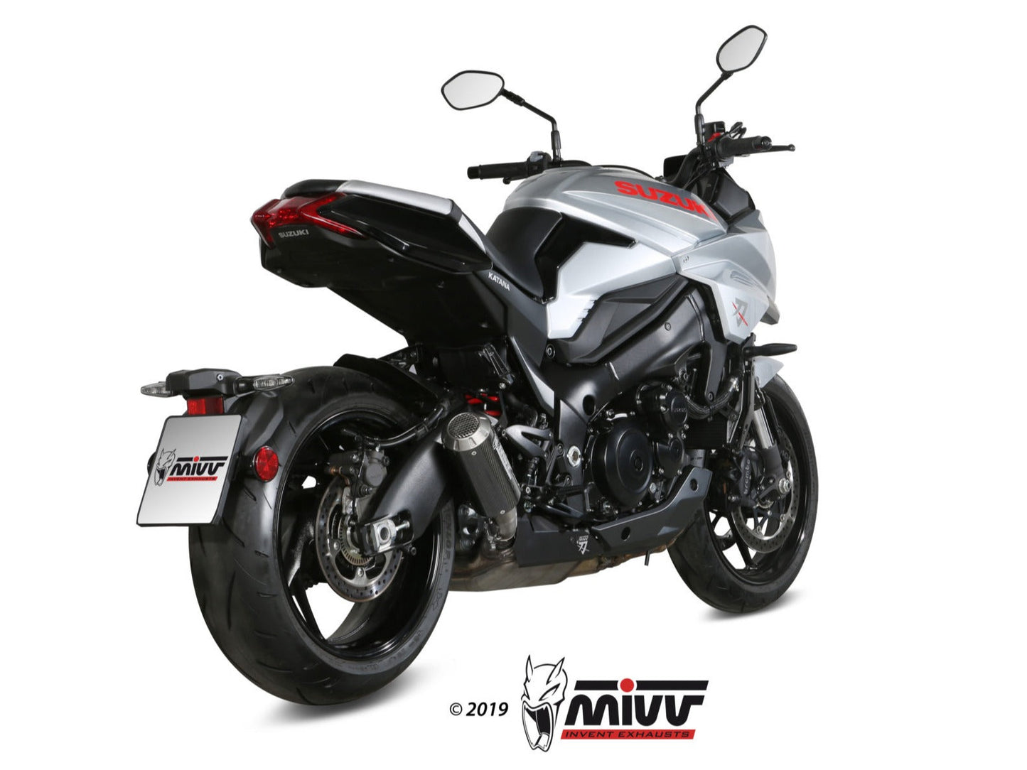 MIVV S.056 SUZUKI Katana ( 2019+ ) Slip-on Exhaust "MK3" (carbon; approved) – Accessories in the 2WheelsHero Motorcycle Aftermarket Accessories and Parts Online Shop