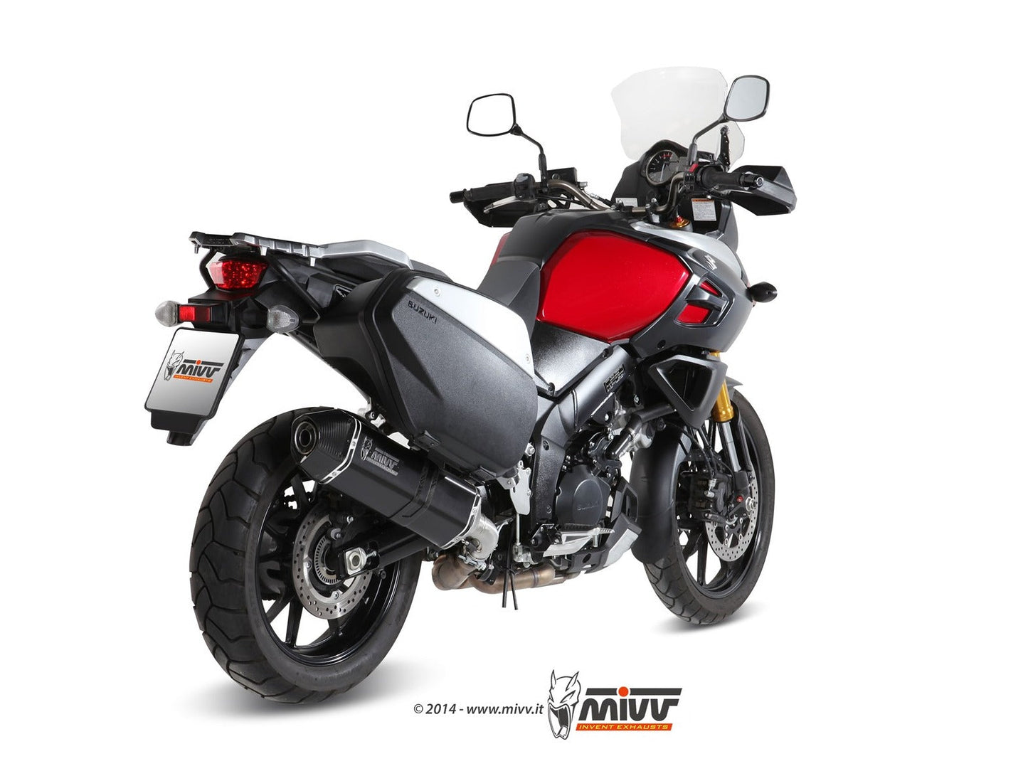 MIVV S.042 SUZUKI V-Strom 1000 ( 2014 / 20 ) Slip-on Exhaust "Speed Edge" (black; approved) – Accessories in the 2WheelsHero Motorcycle Aftermarket Accessories and Parts Online Shop
