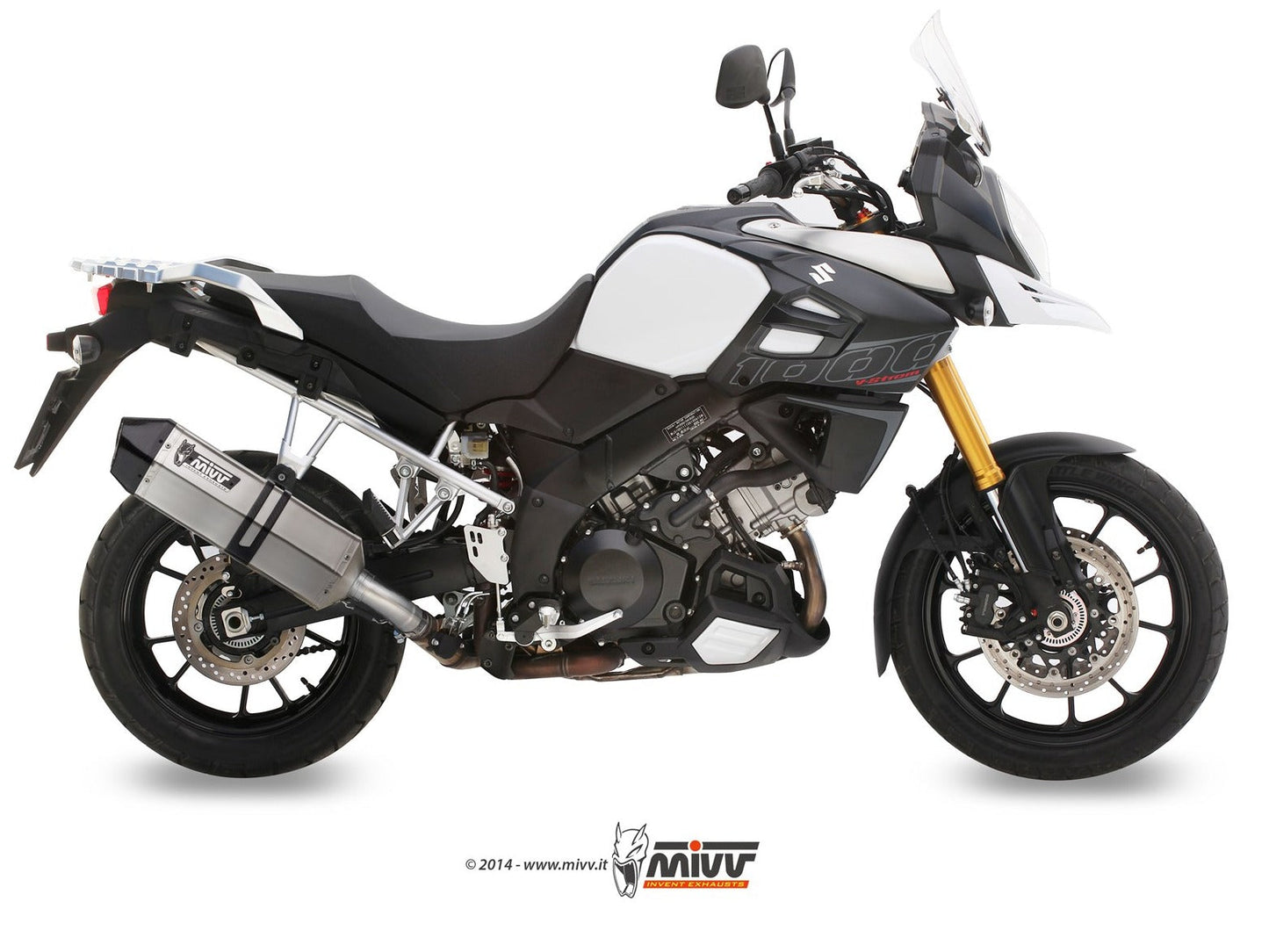 MIVV S.042 SUZUKI V-Strom 1000 ( 2014 / 20 ) Slip-on Exhaust "Speed Edge" (stainless steel; approved) – Accessories in the 2WheelsHero Motorcycle Aftermarket Accessories and Parts Online Shop