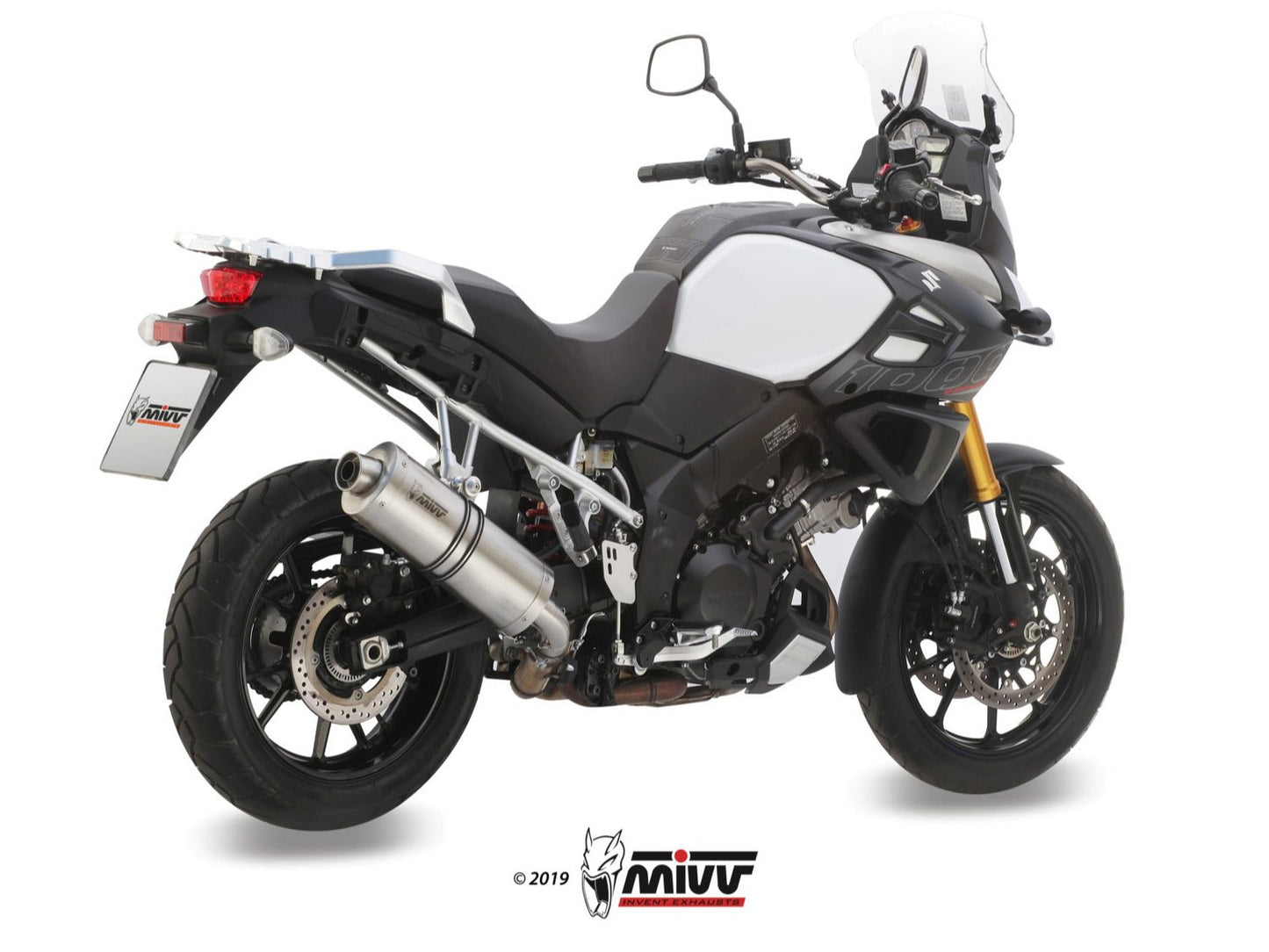 MIVV S.042 SUZUKI V-Strom 1000 ( 2014 / 20 ) Slip-on Exhaust "Oval" (stainless steel; approved) – Accessories in the 2WheelsHero Motorcycle Aftermarket Accessories and Parts Online Shop