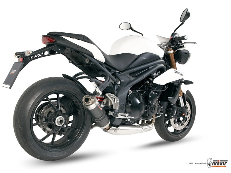 MIVV T.012 TRIUMPH SPEED TRIPLE 1050 R / S / RS ( 2011 / 15 ) Slip On Low Exhaust "GP" (carbon; approved) – Accessories in the 2WheelsHero Motorcycle Aftermarket Accessories and Parts Online Shop