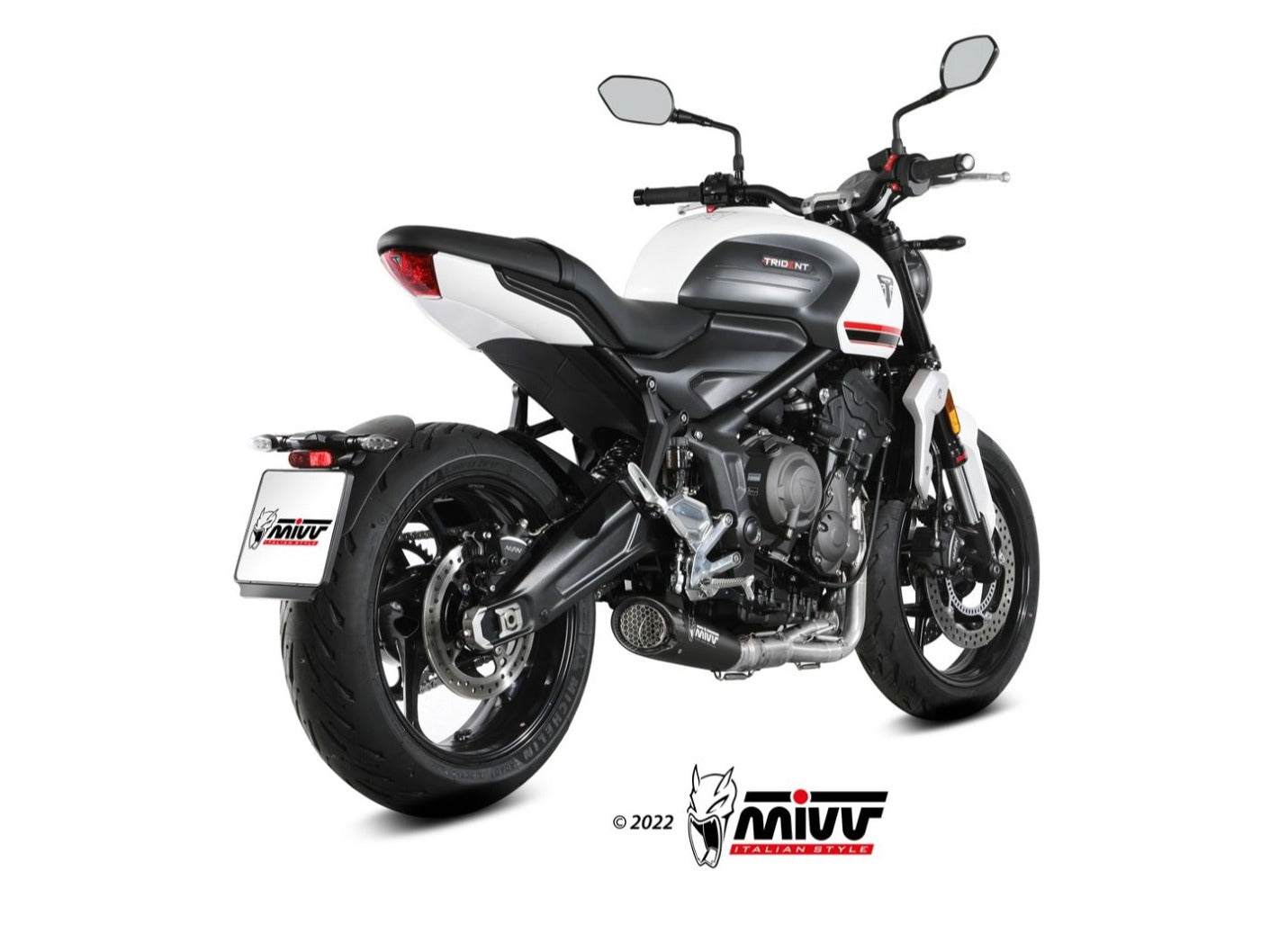 MIVV T.022 TRIUMPH TRIDENT 660 ( 2021+ ) Full System Exhaust "X-M5" (black; not approved) – Accessories in the 2WheelsHero Motorcycle Aftermarket Accessories and Parts Online Shop