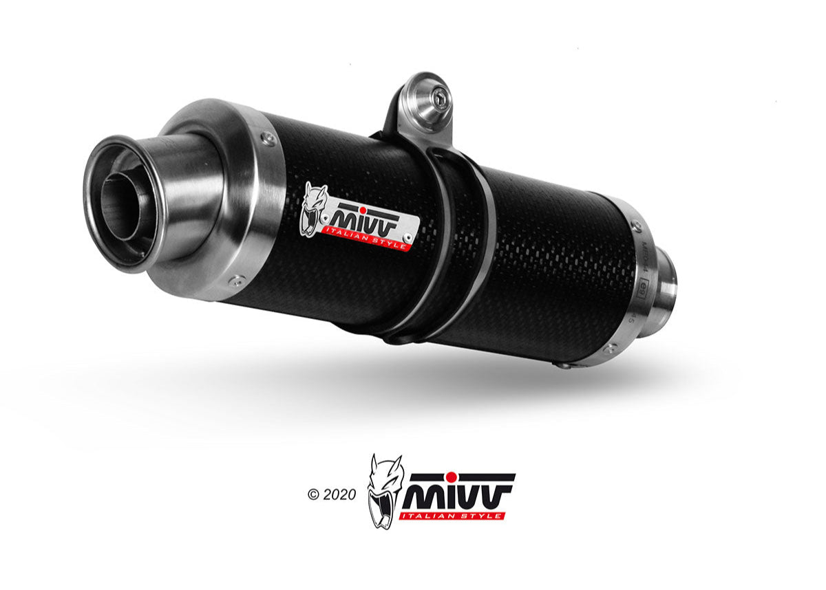 MIVV A.004 Aprilia RSV 1000 (04/08) Dual Slip-on Exhaust "GP" (carbon;not approved) – Accessories in the 2WheelsHero Motorcycle Aftermarket Accessories and Parts Online Shop