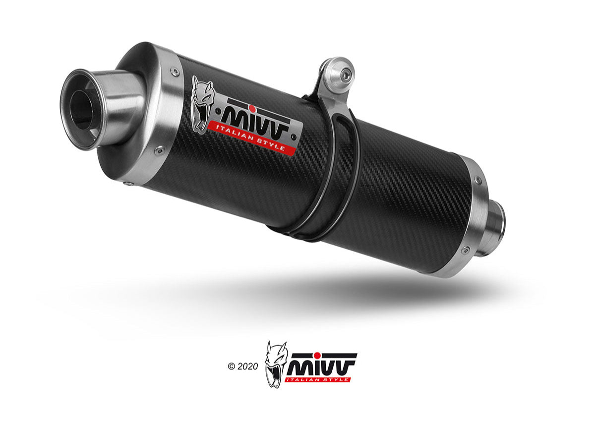 MIVV C.002 CAGIVA RAPTOR 650 ( 2001 / 07 ) Dual Slip-on Exhaust "Oval" (carbon; approved) – Accessories in the 2WheelsHero Motorcycle Aftermarket Accessories and Parts Online Shop