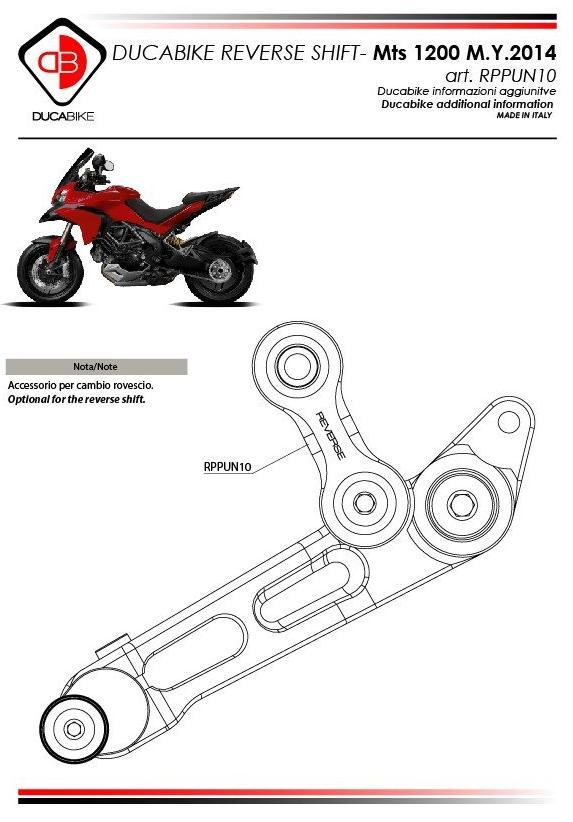 RPPUN10 - DUCABIKE Ducati Multistrada 1200 Reverse Shift – Accessories in the Motodeal Motorcycle Aftermarket Accessories and Parts Online Shop