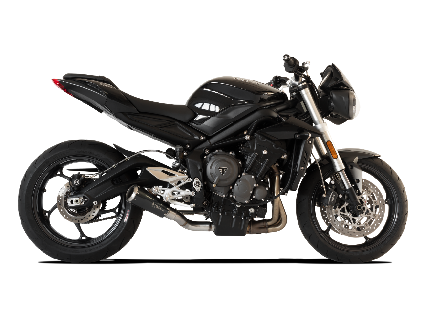 HP CORSE Triumph STREET TRIPLE 765 Slip-on Exhaust "GP-07 Black with Aluminum Ring" (racing) – Accessories in MotoDeal – Motorcycle Accessories and Parts Online Shop
