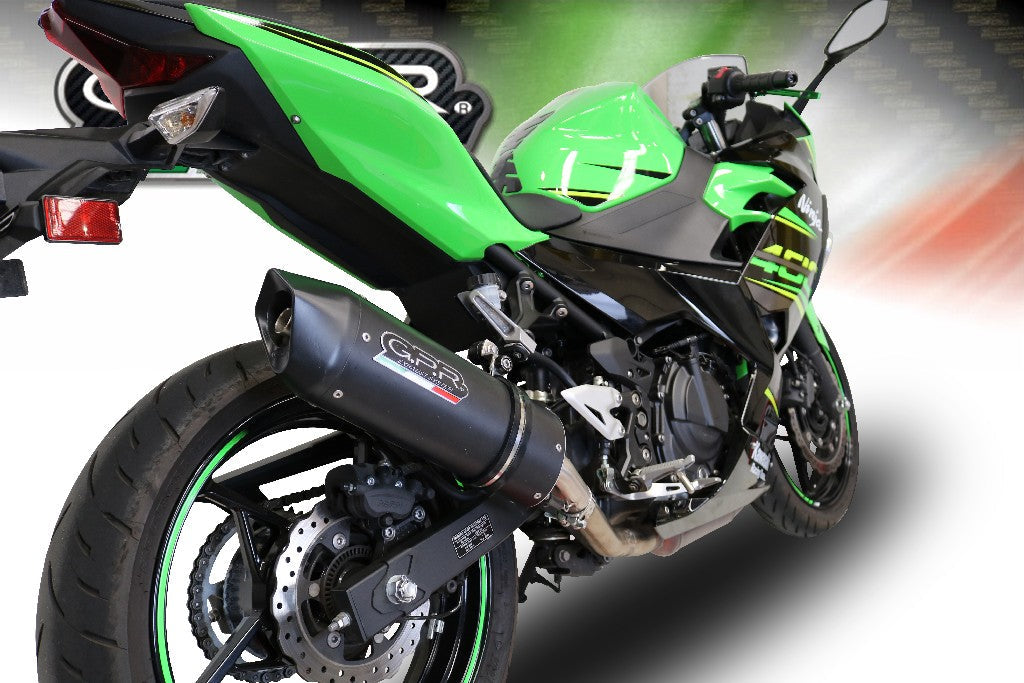 GPR Kawasaki Ninja 400 Slip-on Exhaust "Furore Evo 4 Nero" (EU homologated)