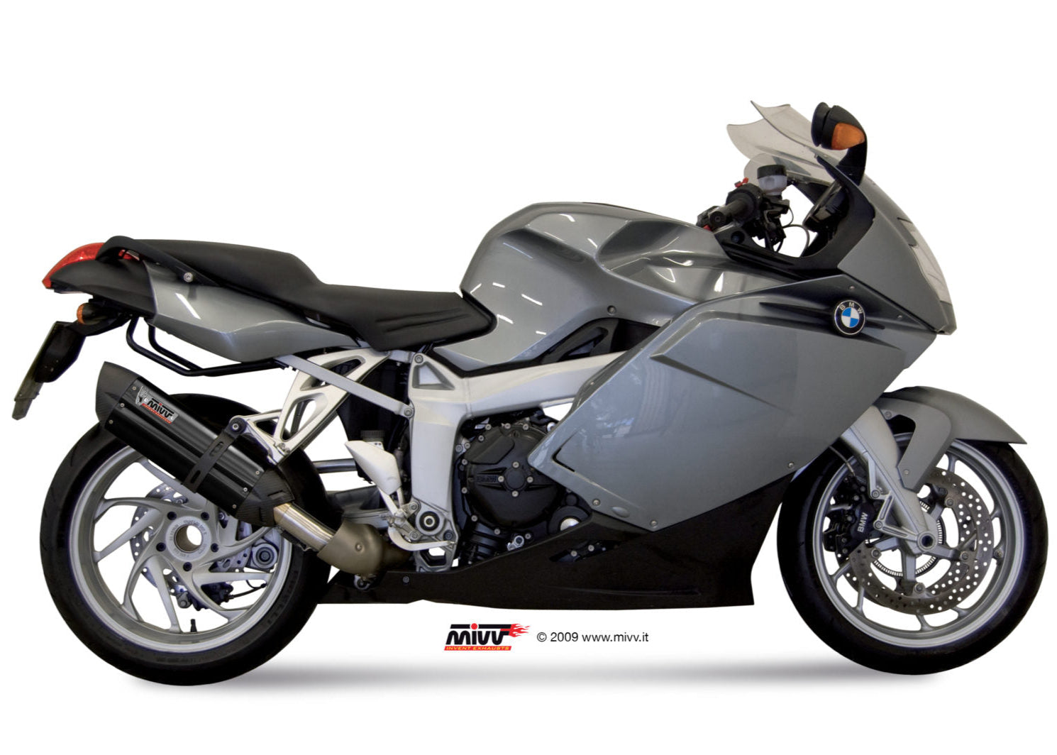 MIVV B.003 BMW K 1200 R / S / GT (05/08) Slip-on Exhaust "Suono" (black; not approved) – Accessories in the 2WheelsHero Motorcycle Aftermarket Accessories and Parts Online Shop