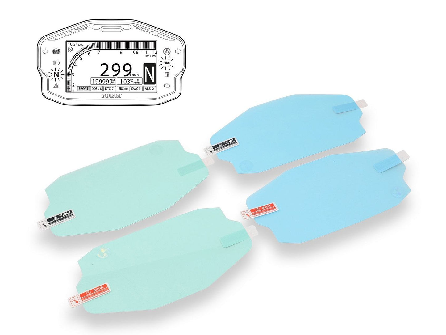 DP001 - CNC RACING Ducati Panigale Dashboard Screen Protectors kit – Accessories in the Motodeal Motorcycle Aftermarket Accessories and Parts Online Shop