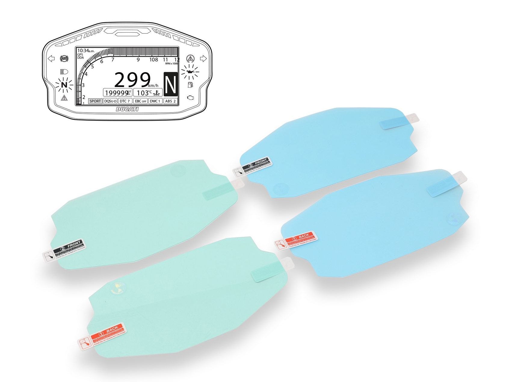 DP001 - CNC RACING Ducati Panigale Dashboard Screen Protectors kit – Accessories in the Motodeal Motorcycle Aftermarket Accessories and Parts Online Shop