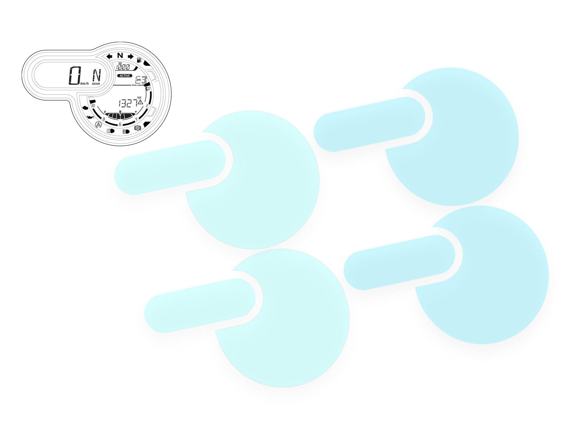 DP013 - CNC RACING Ducati Scrambler 1100 (2018+) Dashboard Screen Protectors Kit – Accessories in the Motodeal Motorcycle Aftermarket Accessories and Parts Online Shop